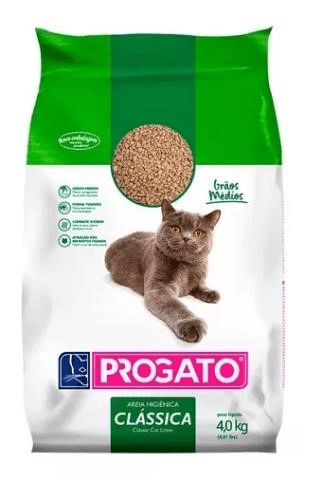 Areia Sanitária Progato Classic Grãos Médios 4kg