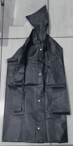 Capa de Chuva Confort em PVC Reforçada - Tamanho G Preta