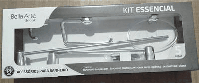 Kit de Acessórios para Banheiro 5 Peças Cristal Bella Arte