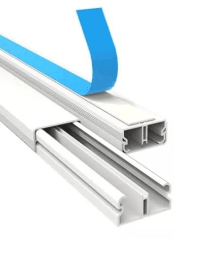 Canaleta PVC com Fita 20x10mm 2m com Divisória