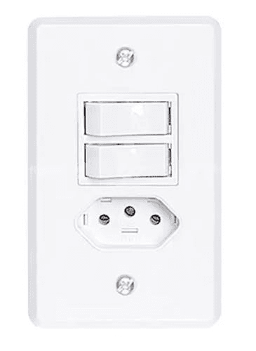 Linha Millenium Conjunto 2 Interruptores + Tomada 10A 39135