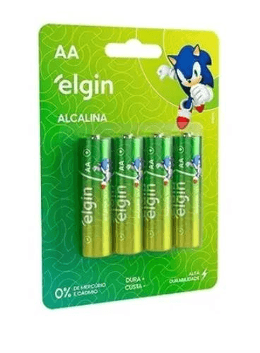 Pilha Alcalina AAA Palito (4un) Elgin