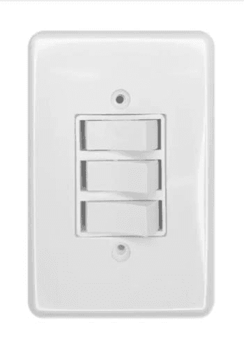 Interruptor Embutir 3 Teclas Radial Branco