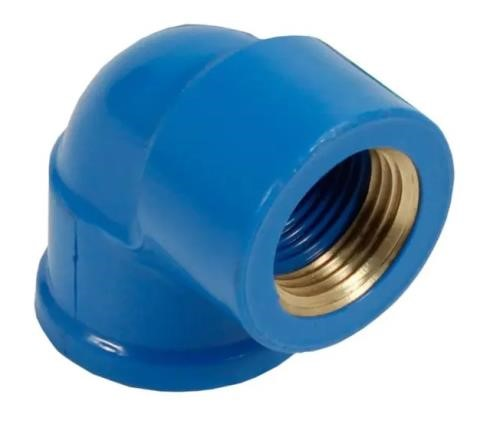 Joelho Azul com Bucha de Latão 25mm x 3/4"