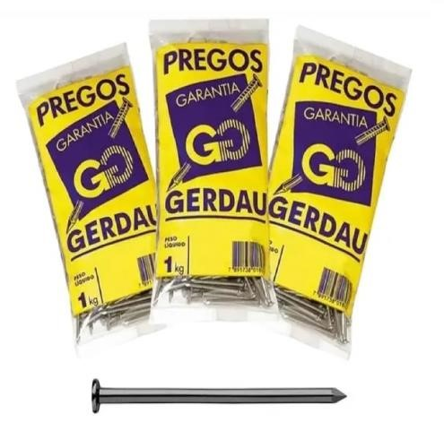 Prego com Cabeça Polido 21x45 1kg