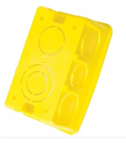 Caixa de Embutir 4x2 Plástica Amarela