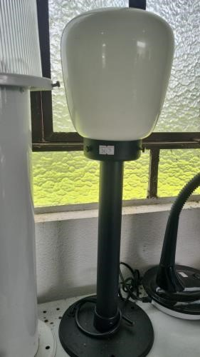 Poste Thor 500 1xE27 Preto Leitoso Taschibra