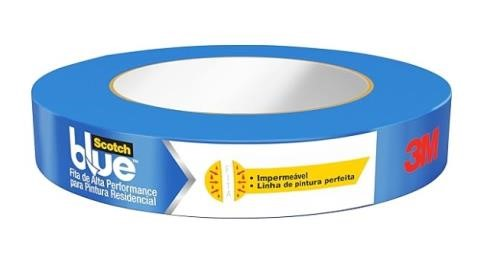 Fita Crepe Imobiliária Azul Profissional 18mm x 50m