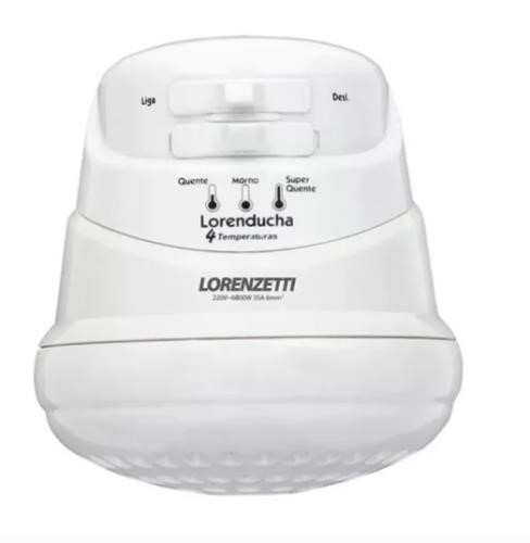 Ducha Elétrica Lorenzetti Lorenducha Branca 220V 6800W