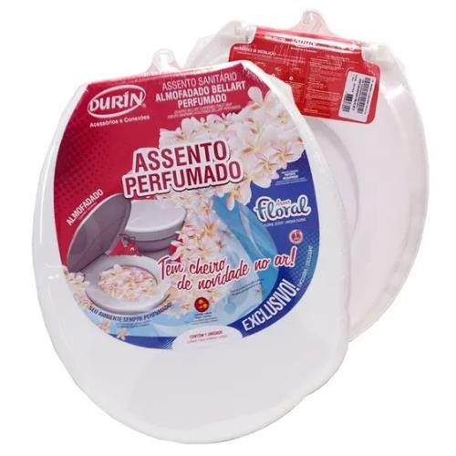 Assento Sanitário Almofadado Convencional Durin Bellart Floral