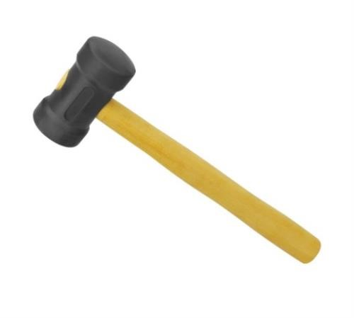 Martelo de Borracha Preto 80mm com Cabo