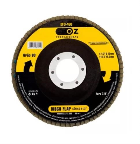 Disco de Lixa 4.1/2" Grão 80