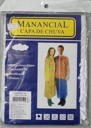 Capa de Chuva Adulto Manancial
