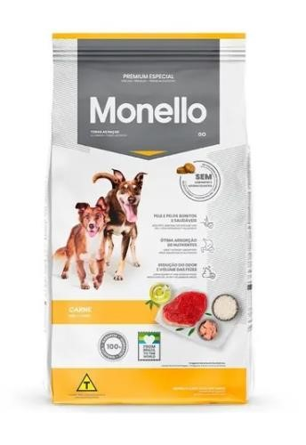Ração Monello Cães Adultos GO Carne