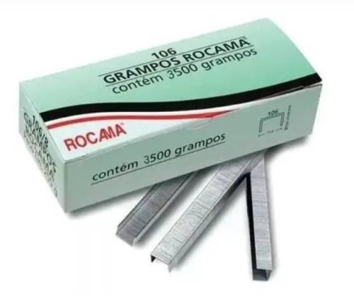 Grampo 6mm 106/6 Rocama - Caixa com 3500 Unidades