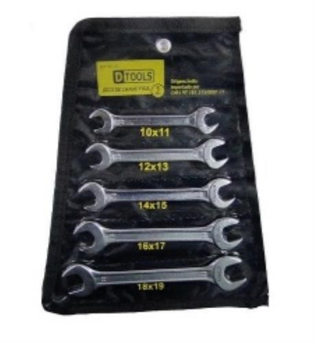 Jogo de Chave Fixa 10 a 19mm (5 peças) Dtools