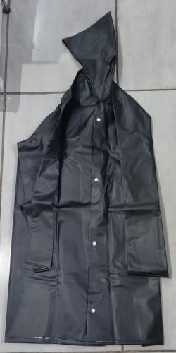Capa de Chuva Confort em PVC Reforçada - Tamanho G Preta