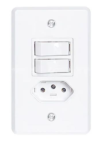Linha Millenium Conjunto 2 Interruptores + Tomada 10A 39135