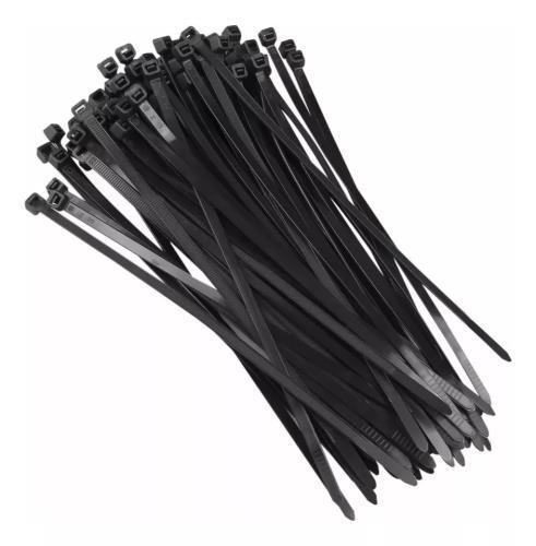 Abraçadeira de Nylon Preta 20cm x 2,5mm (Pcte 100un)