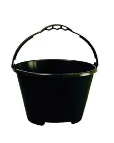 Balde de Pedreiro PVC Reforçado 12L Preto