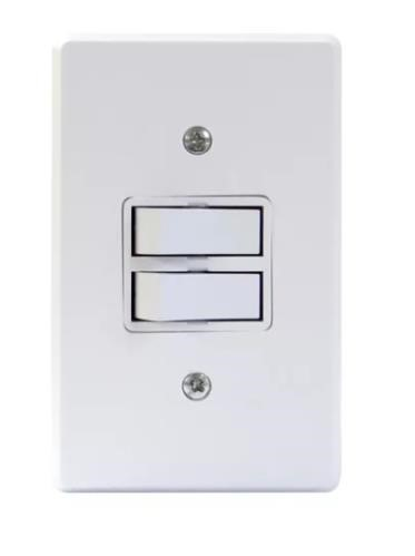 Interruptor Embutir 2 Teclas Radial Branco