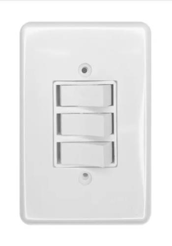 Interruptor Embutir 3 Teclas Radial Branco