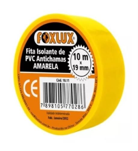 Fita Isolante Amarela 10m Foxlux