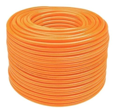 Mangueira de Jardim Trançada Premium Reforçada Laranja 1/2 x 2,4mm Rolo com 200m