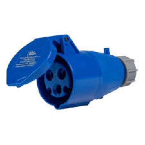 Acoplamento Industrial 2P+T 16A Azul 200/250V