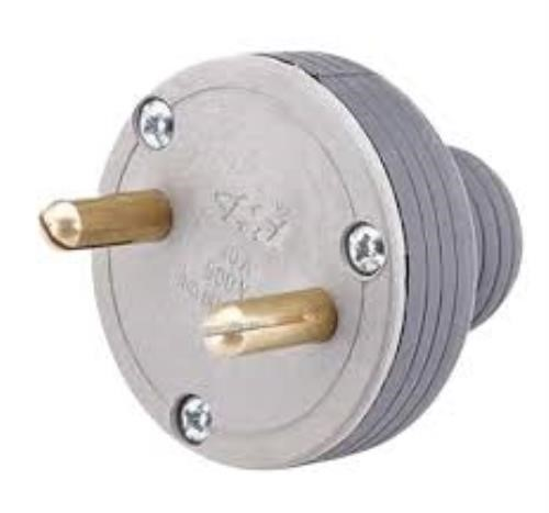Plugue Pino de Nylon Monofásico 25A